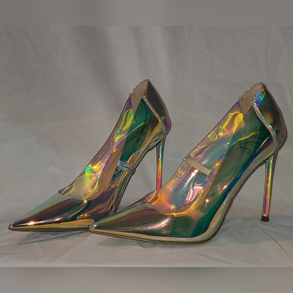 NWT INC International Concepts Lexxa Clear Vinyl Pumps gasoline vinyl - Picture 7 of 7